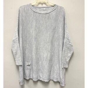 Mersea Catalina Sweater Womens OS (One Size) Bracelet Sleeve Ash Grey Lagenlook